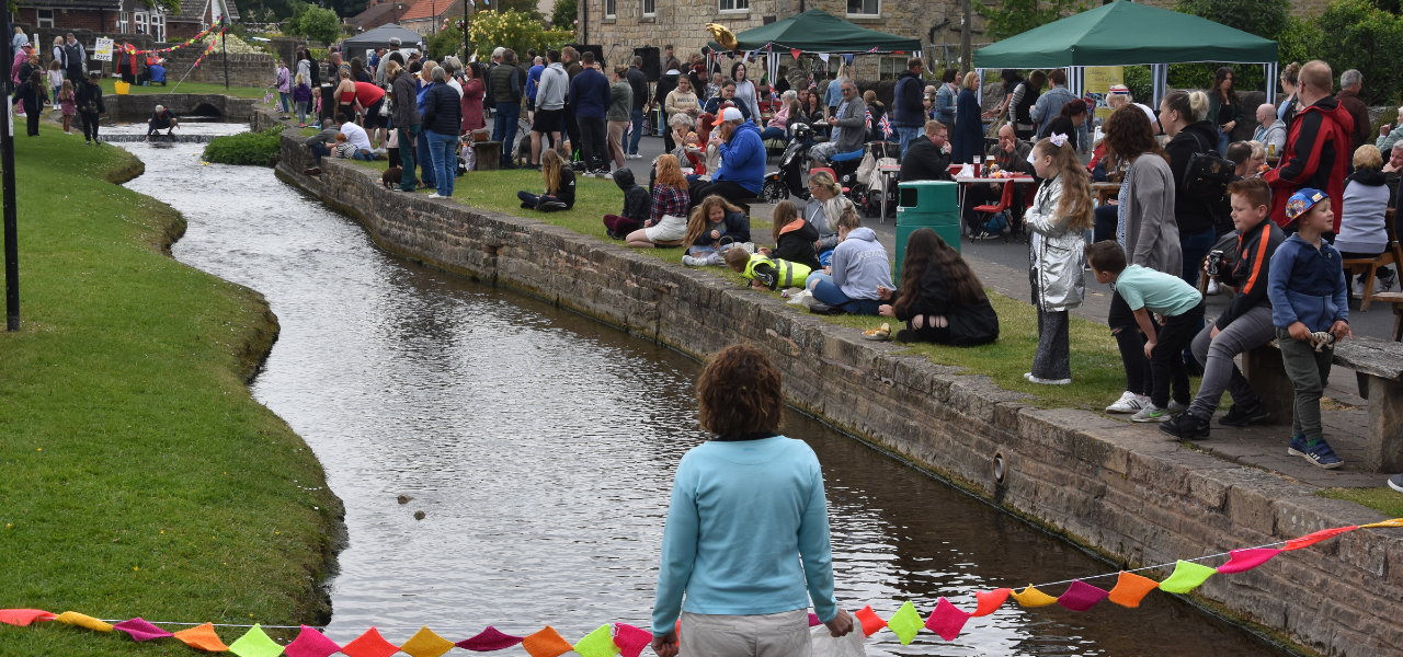 People in Langwith at the Jubilee celebrations